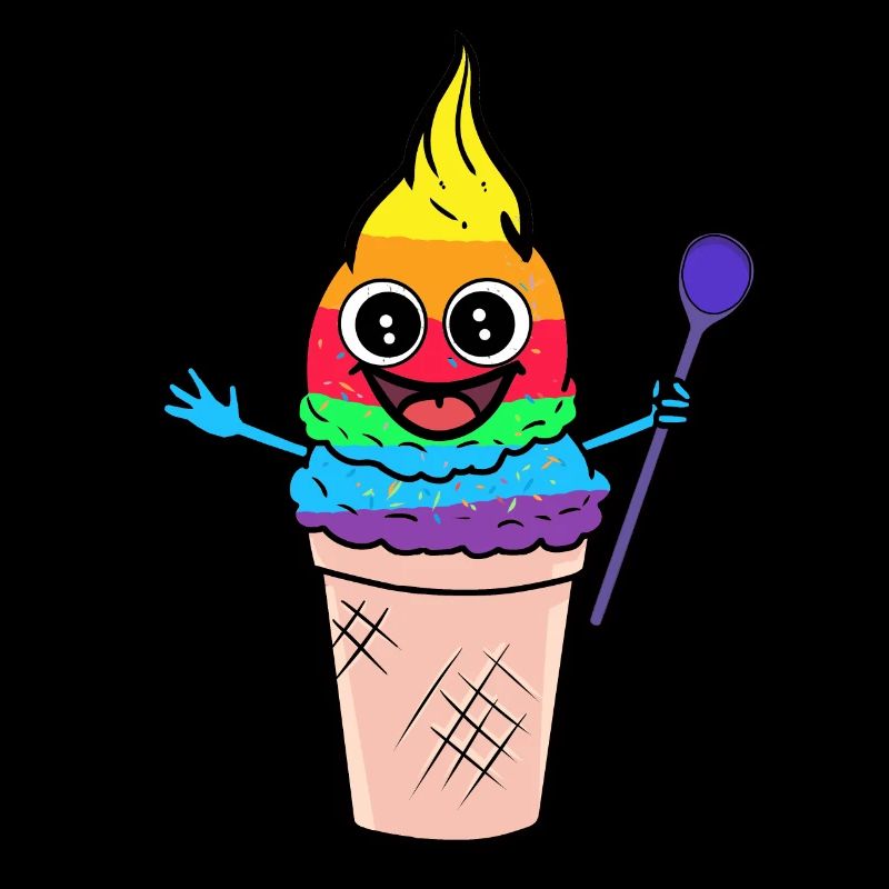 LGBT Regenbogen Eiskrem Gay Pride naschen