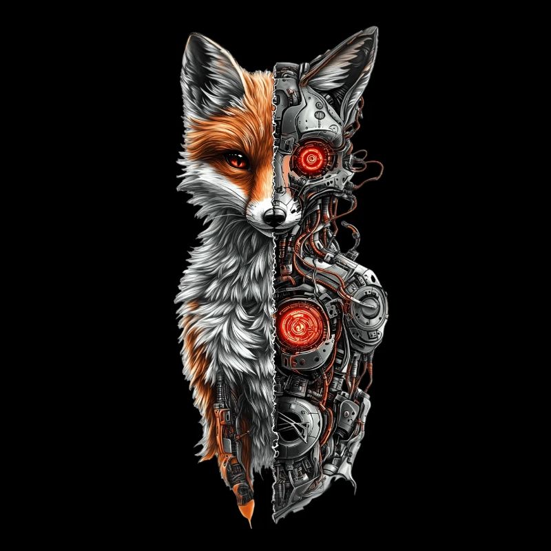 Funny Robot Fox Cyborg Animal Fox Cute Fox