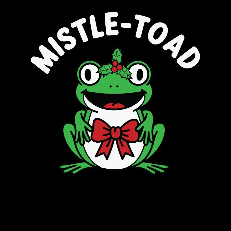 Mistle-Toad Funny Christmas Frog Christmas