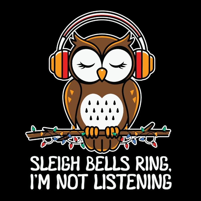 Sleigh Bells Ring Lustige Eule Weihnachten
