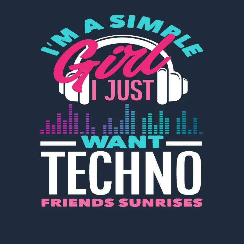 Techno Lover Einfache Mädchen Freunde