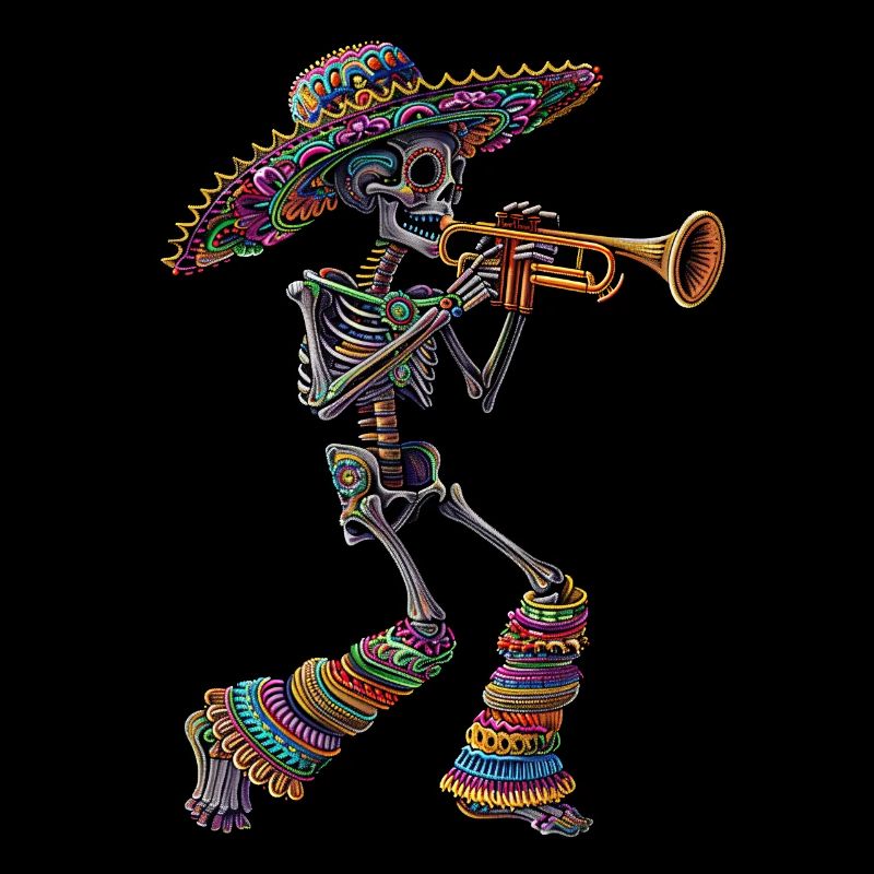 Mexican Trumpet Skeleton