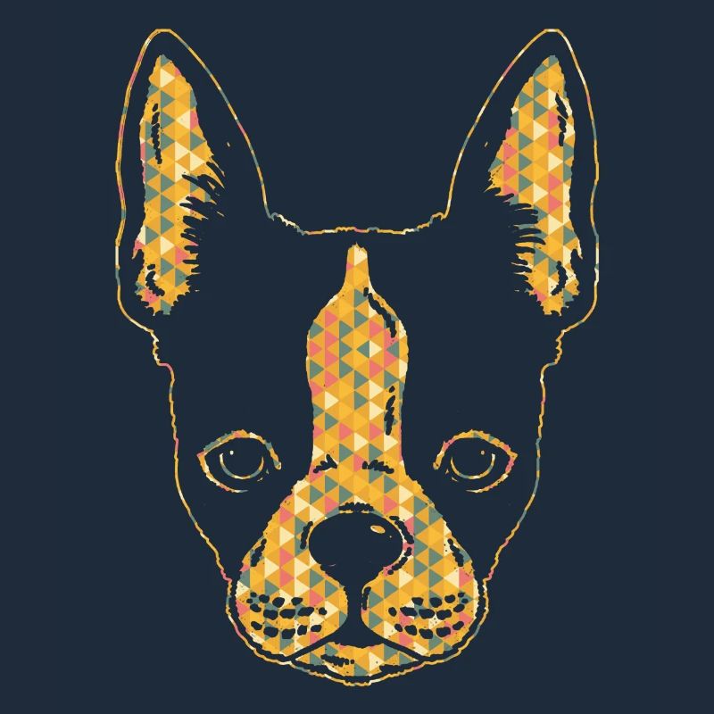 Boston Terrier Geometric