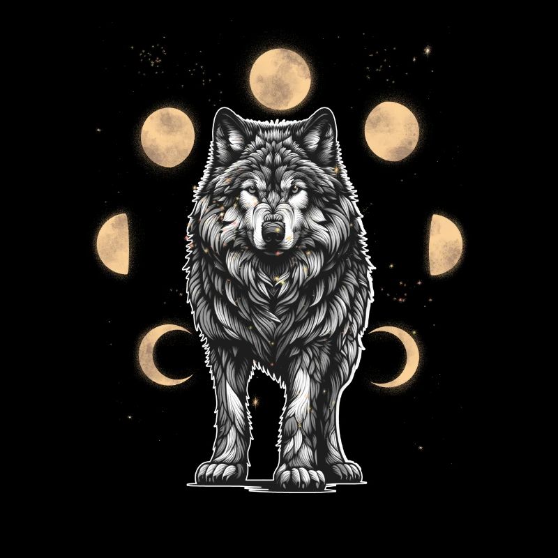 Wolf Wolves Moon Phase Moon Phases Spiritual