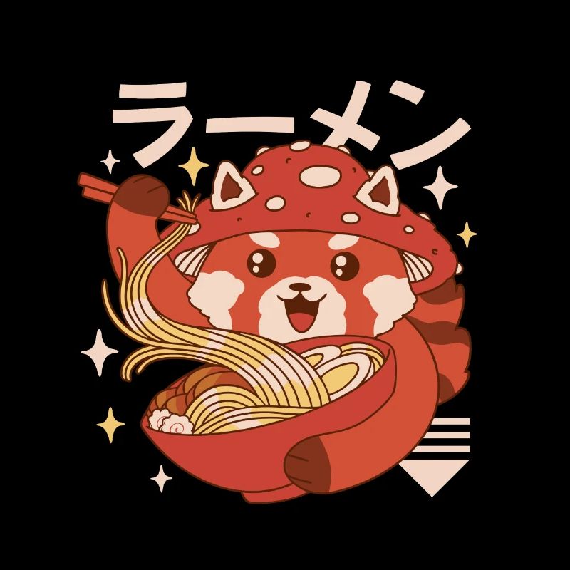 Kawaii Roter Panda Ramen