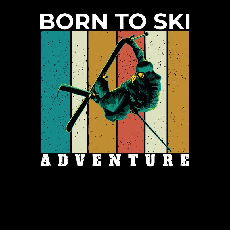 Design de ski rétro Design de ski rétro