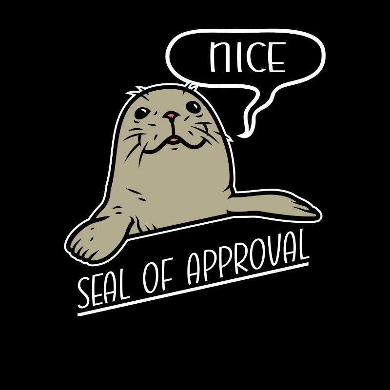 Niedlicher Seehund Mit Nice Seal Of Approval