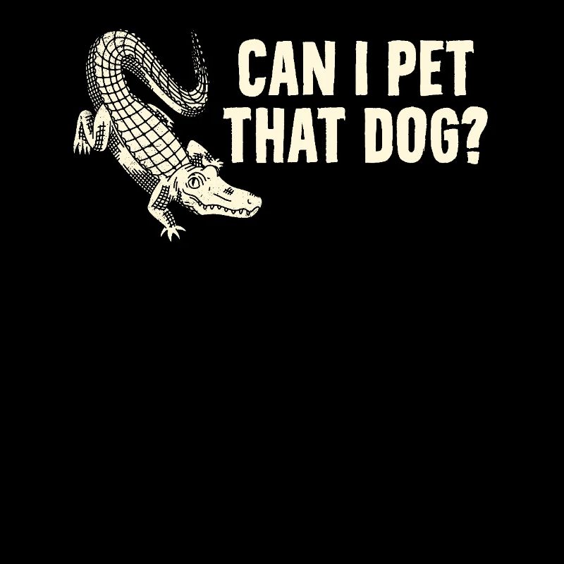 Funny Alligator Comic - Can I Pet That Dog?