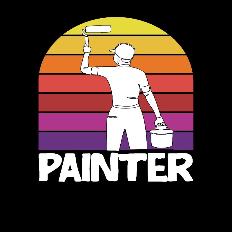 Retro Painter Creative Motif