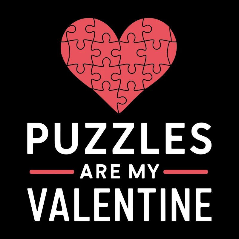 Puzzles sont ma Saint-Valentin Funny Pun Jigsaw Puzzle