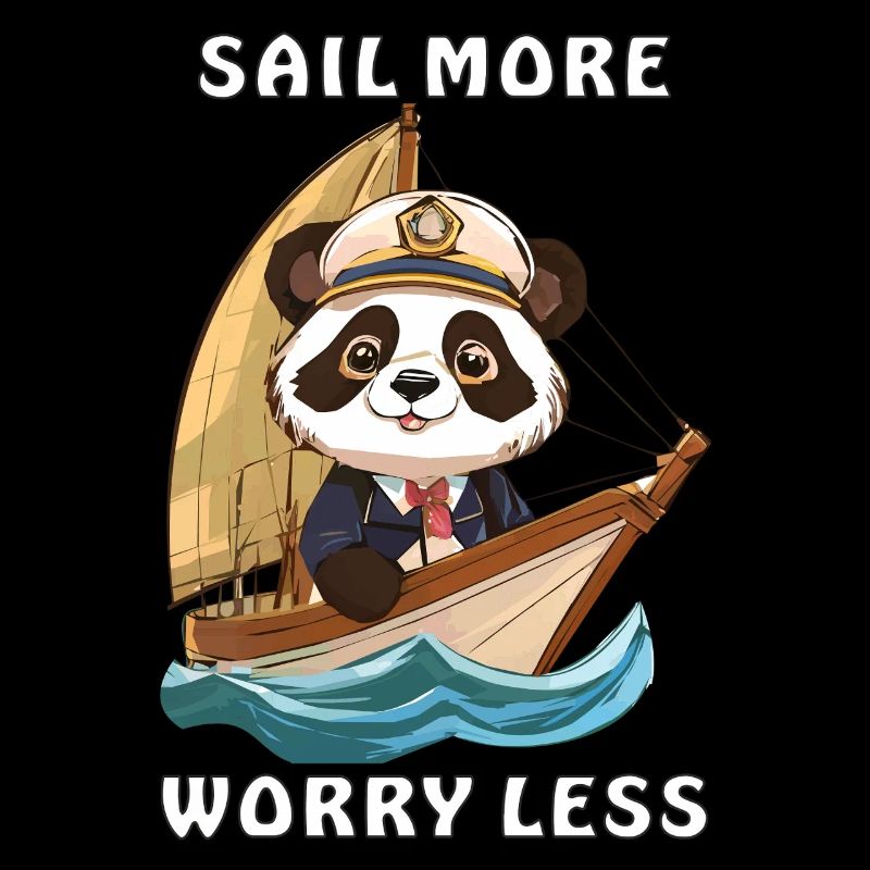 PANDABÄR SEGELBOOT SAIL MORE WORRY LESS