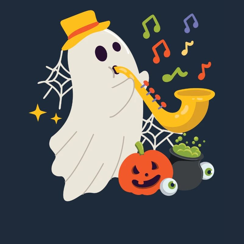 Saxophone Halloween Ghost