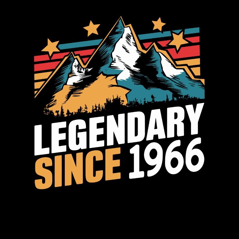 Legendary Since 1966 Vintage Mountain Retro Mountains