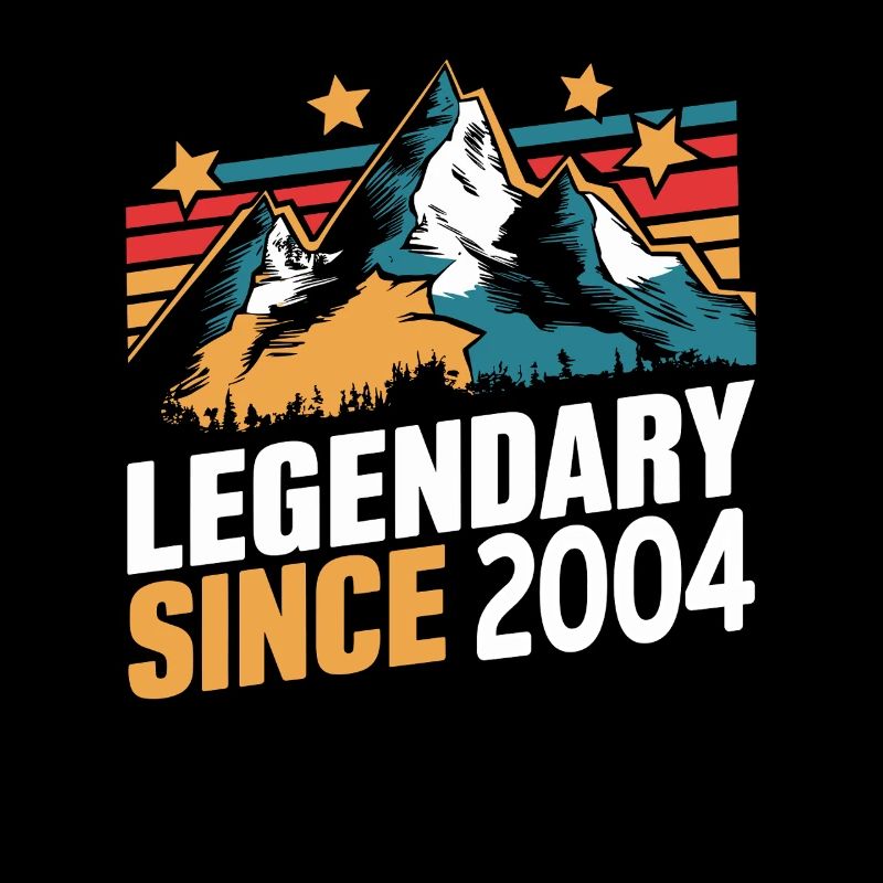 Legendary since 2004 Vintage Mountain Retro Mountains