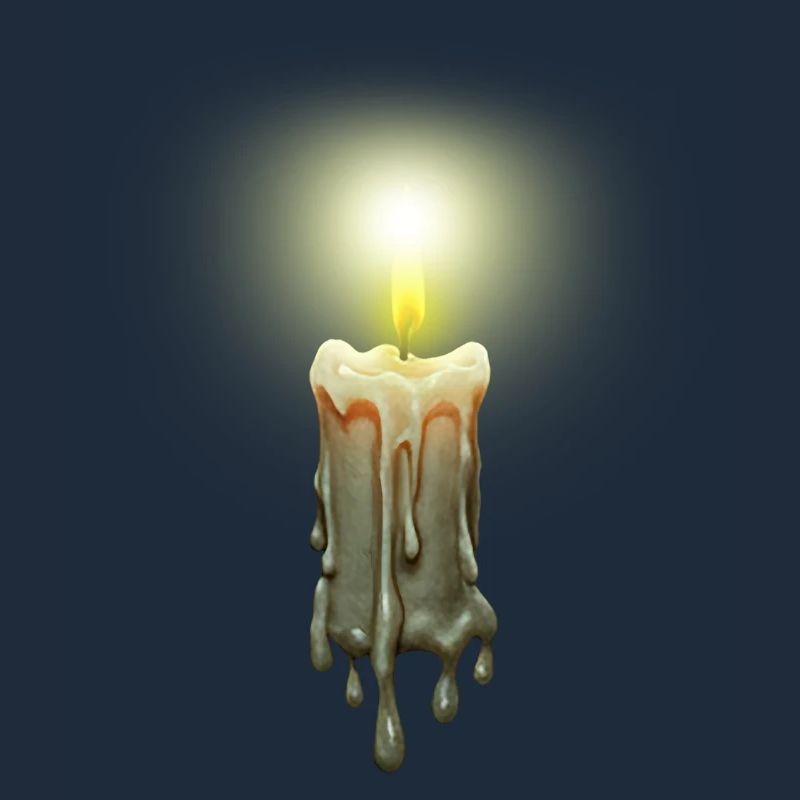 lighted candle