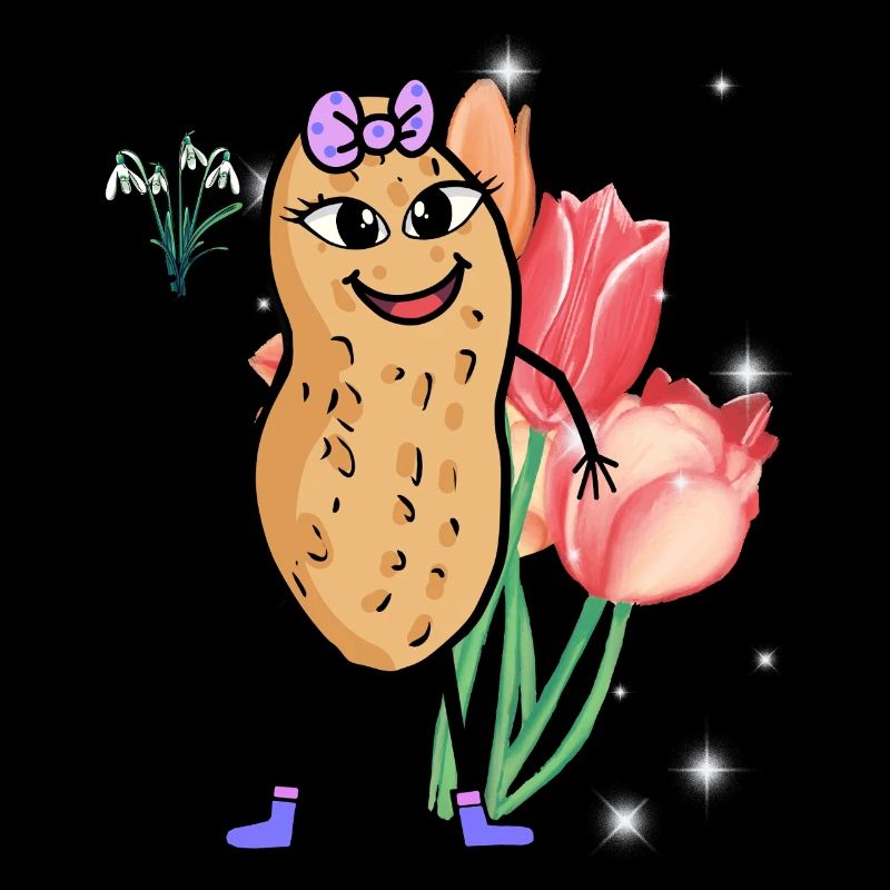 Peanut Spring Flowers Easter Flower Greeting Greeting