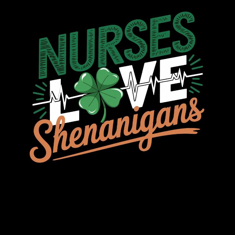 Nurses Heartbeat Love Shenanigans St. Patrick's