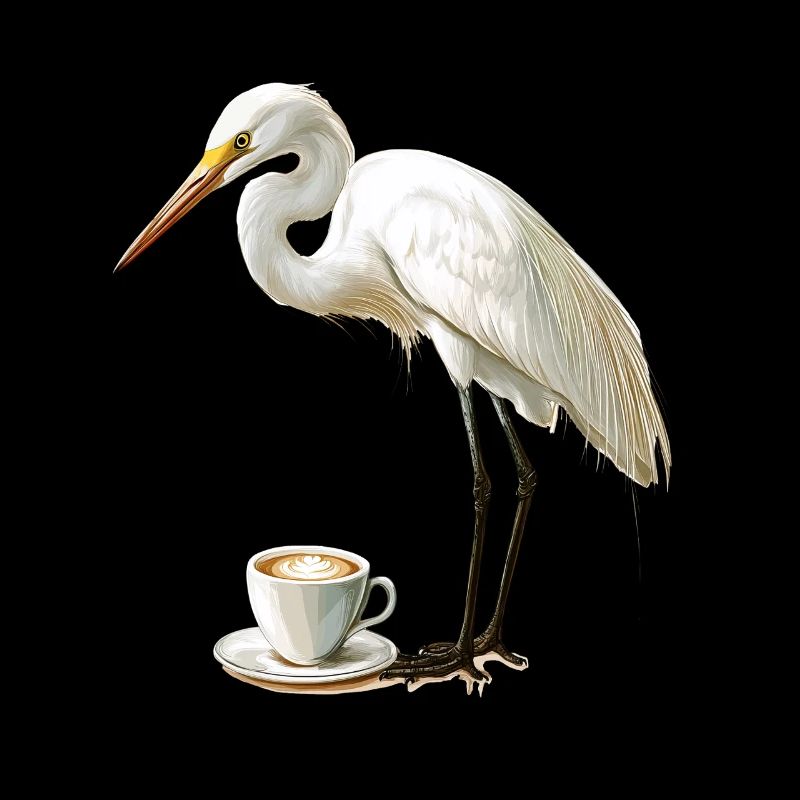 Reiher Vogel Kaffee