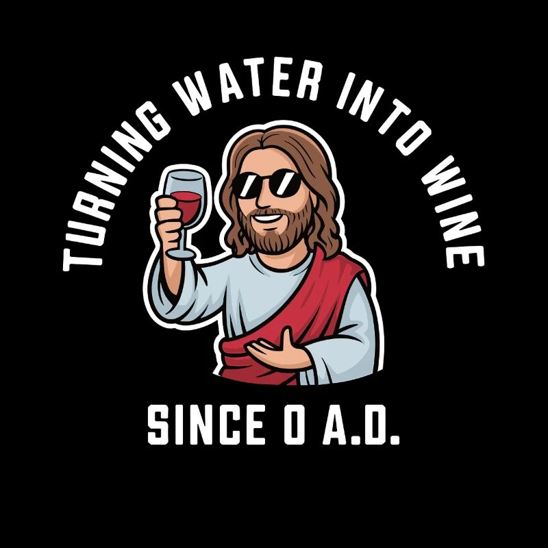 Turning water into wine since 0 A.D. Funny Jesus