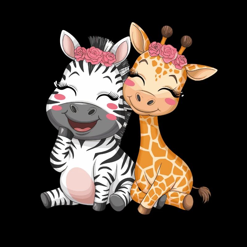 Cute Zebra and Giraffe for Kids