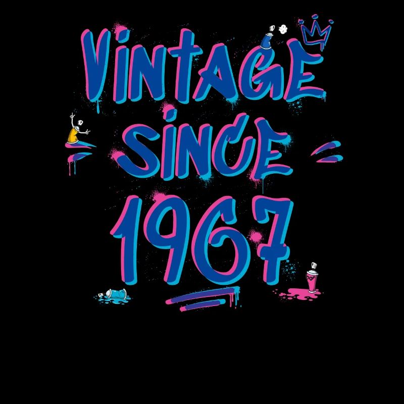Vintage 1967 Graffiti Glitch - 58 ans de style