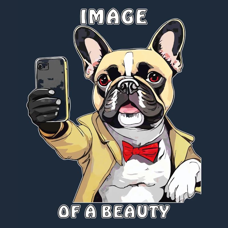 CHIEN SMARTPHONE IMAGE D’UNE BEAUTÉ