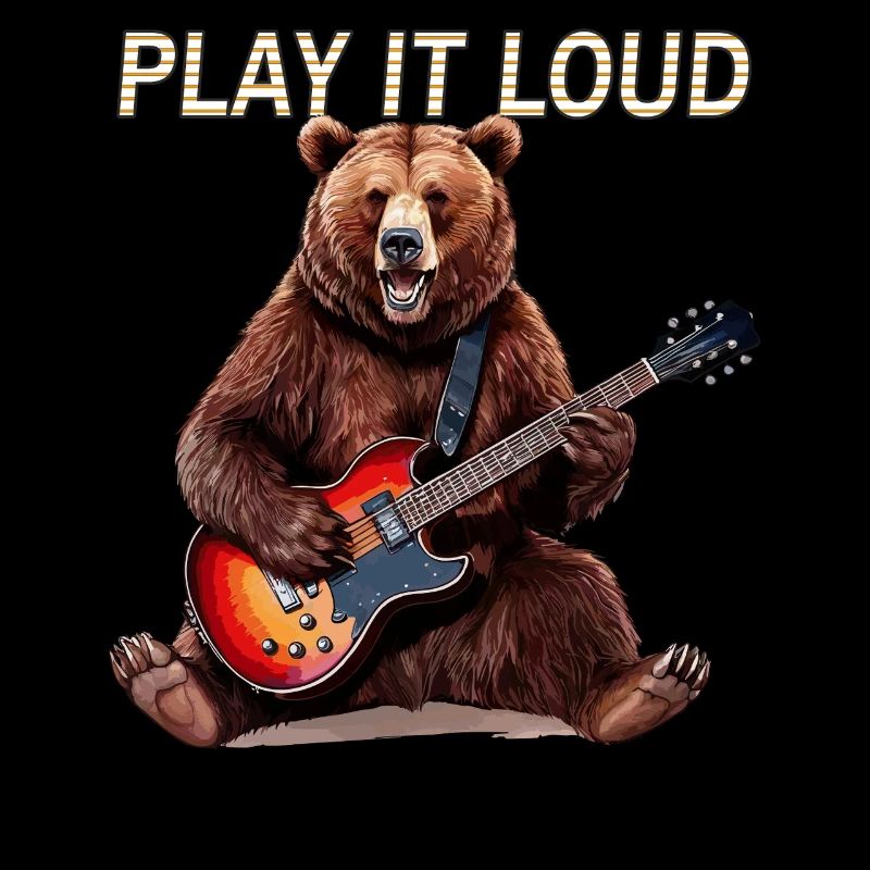 BEAR ROCK GUITAR PLAY GUITAR