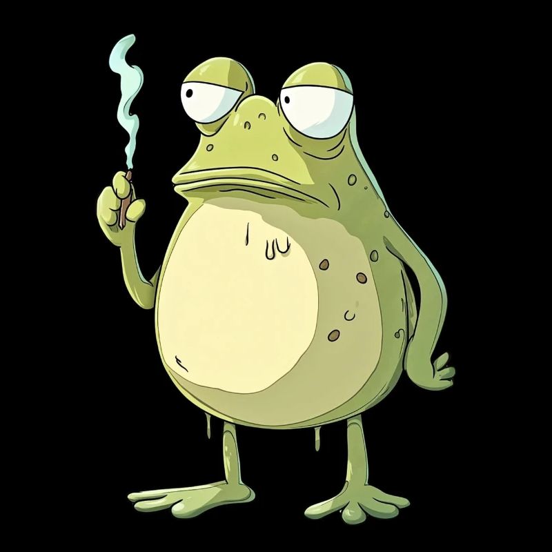 Funny Frog with Joint - Weed Frog Design