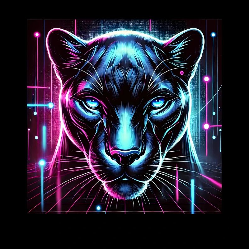 Cyberpunk Panther – Neon Style