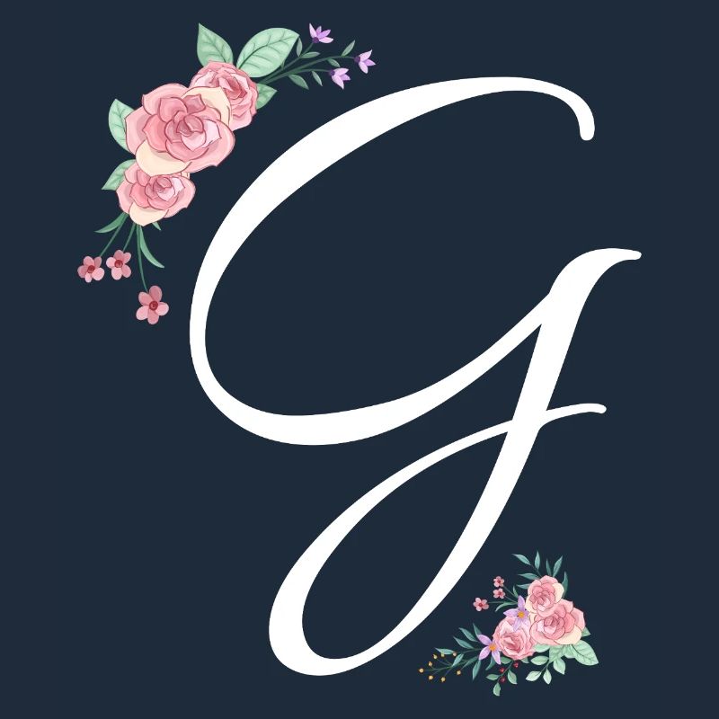Buchstabe g Blumen