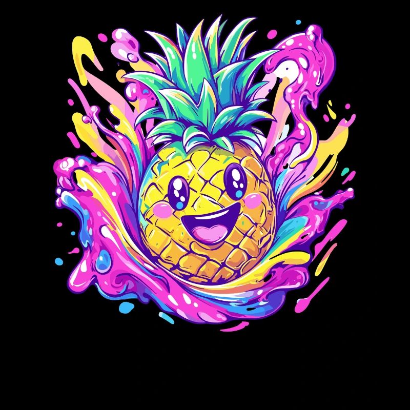 Explosion d’ananas heureuse