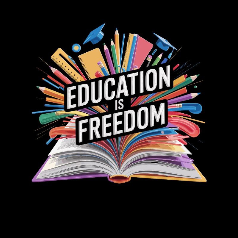 Education is freedom creative representation for