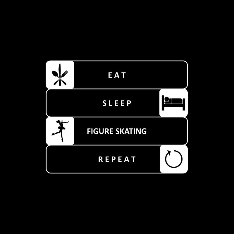 Eat Sleep Figure Skating Repeat Eiskunstlauf Hobby