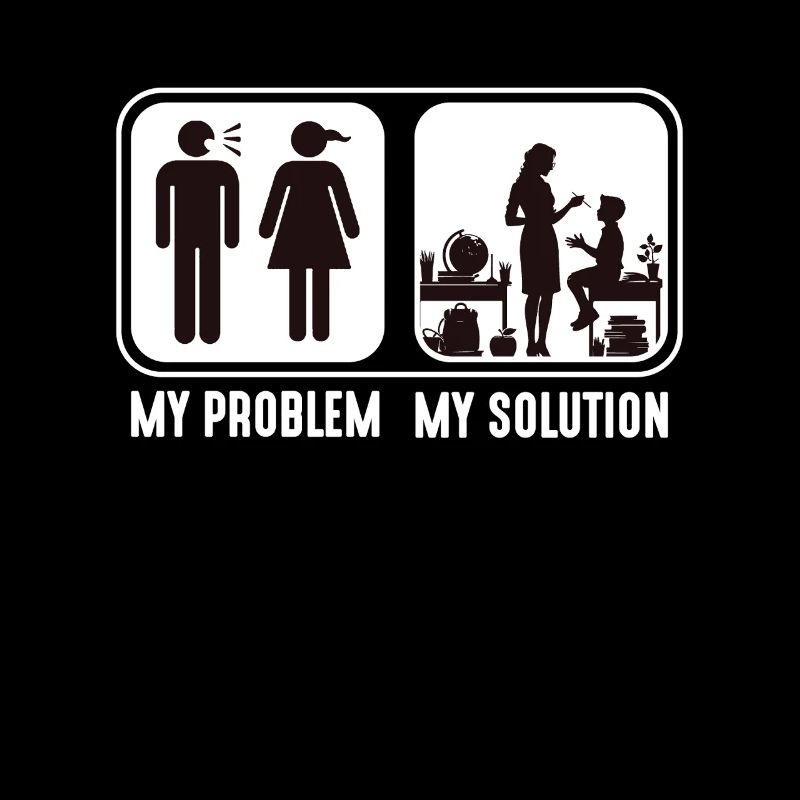 Professeur de STIM Mon problème Ma solution Pictogramme Maman