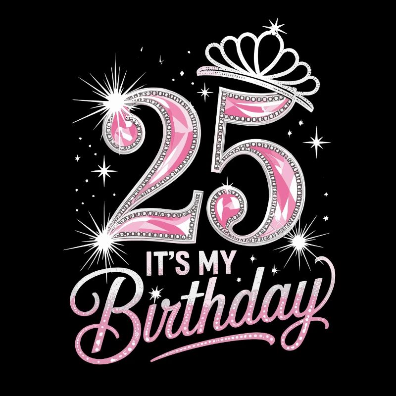 25. Geburtstag Krone Glitzer
