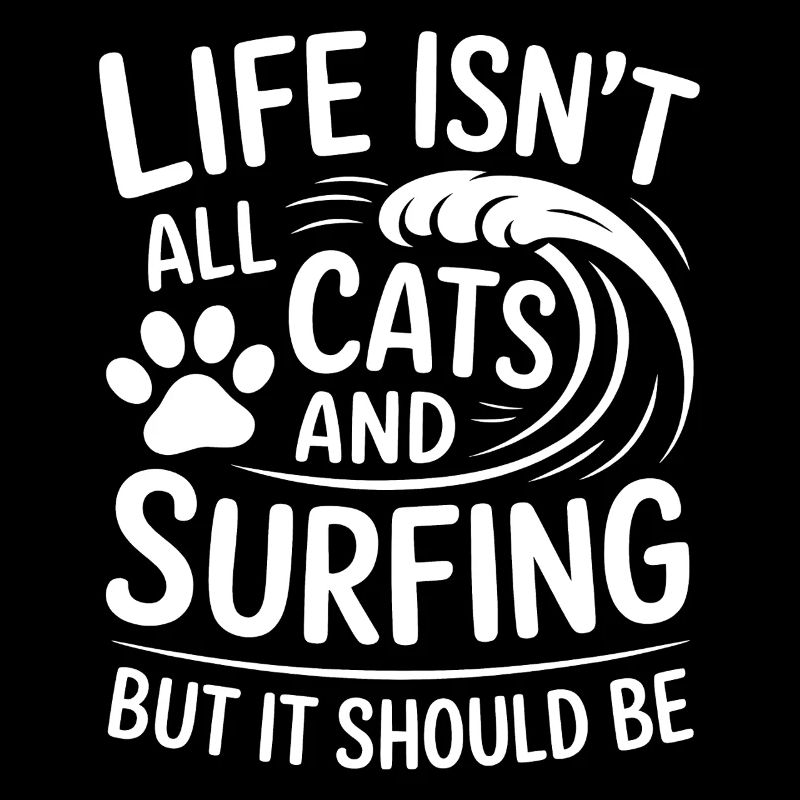 Surf Dire Chats Drôle Surf Cadeau