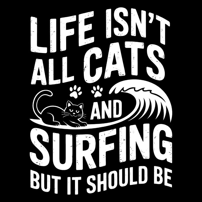 Surf Dire Chats Drôle Surf Cadeau