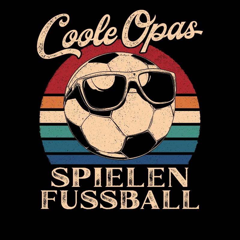 Cool Grandpas Playing Football Retro Grandpa