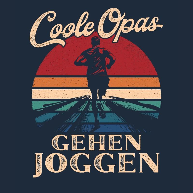 Coole Opas gehen Joggen Retro Großvater