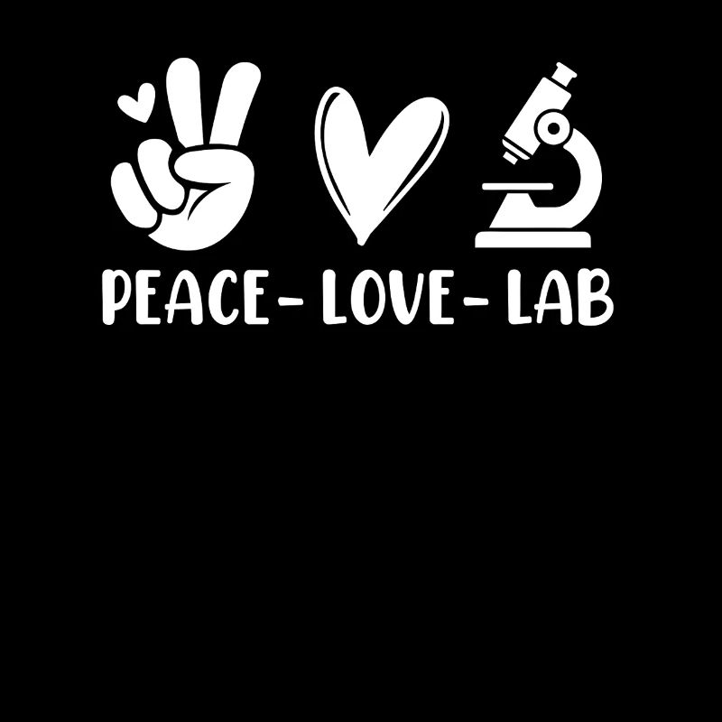Peace Love Lab Lustiger MLS Medical Lab Wissenschaftler