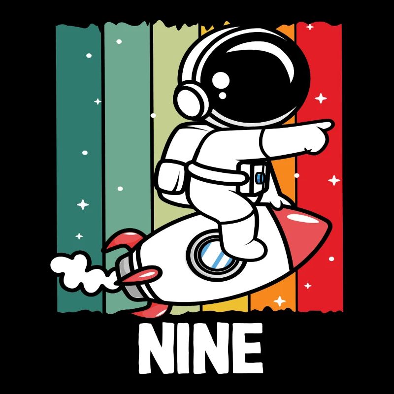 Astronaut Abenteuer Neunte Geburtstag