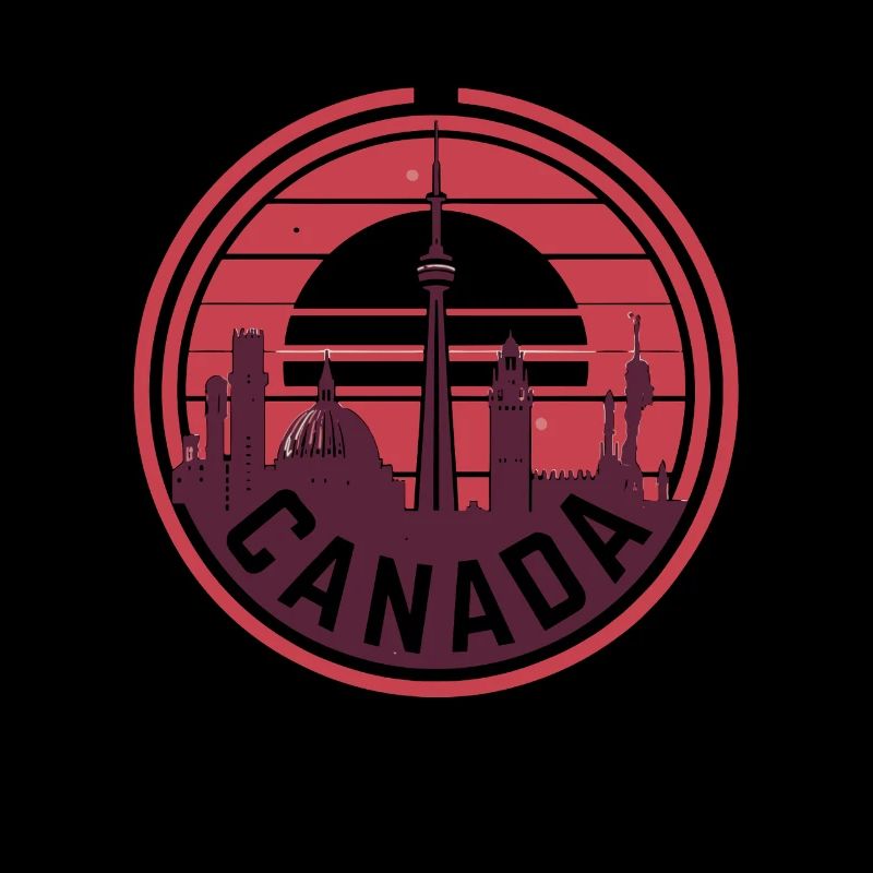 Kanada Skyline Silhouette Kunstwerk