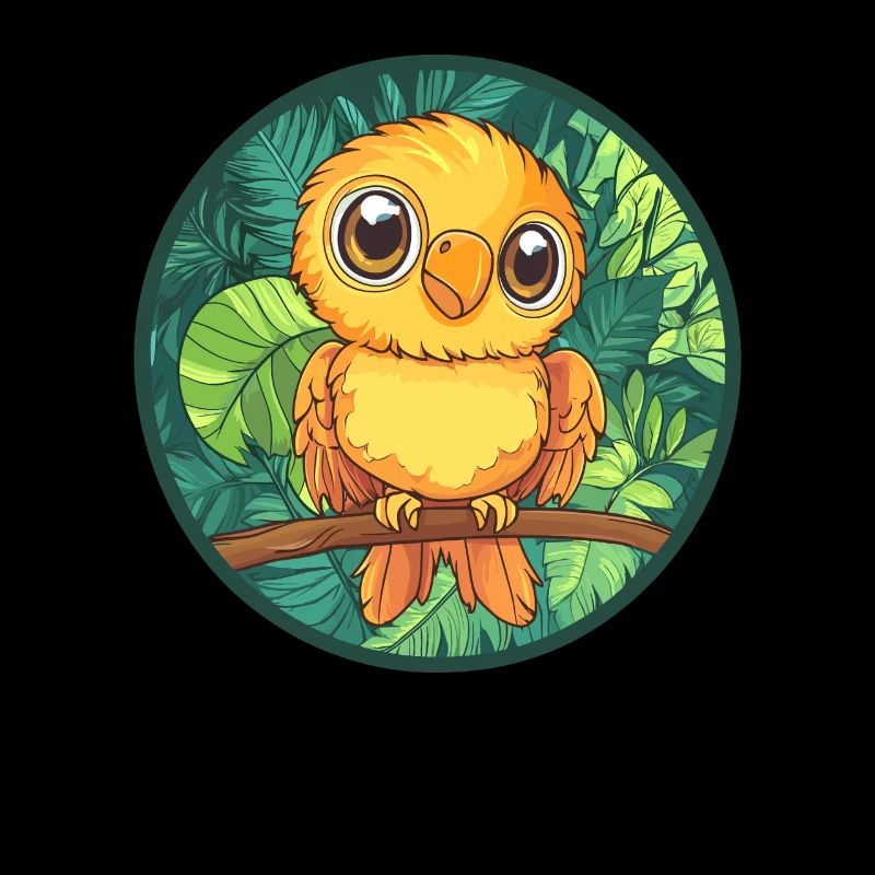 Oiseau jaune dans la jungle