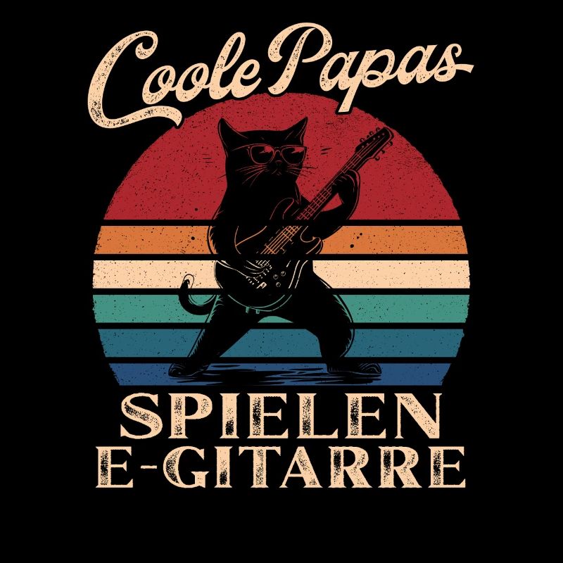 Coole Papas spielen E-Gitarre Retro Vater Geschenk