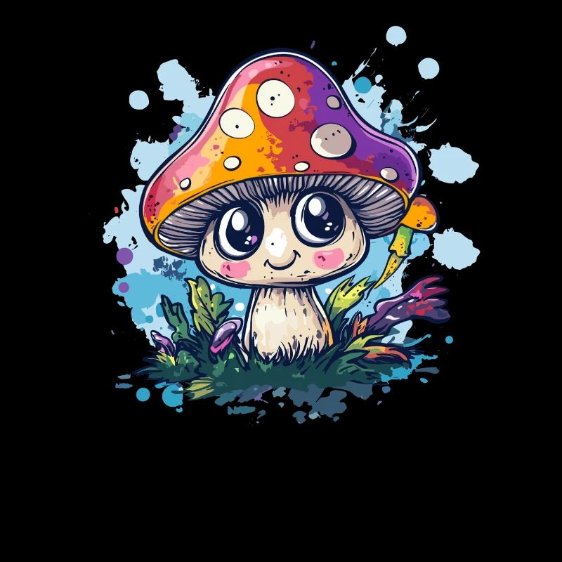 Magic mushroom in the enchanted forest