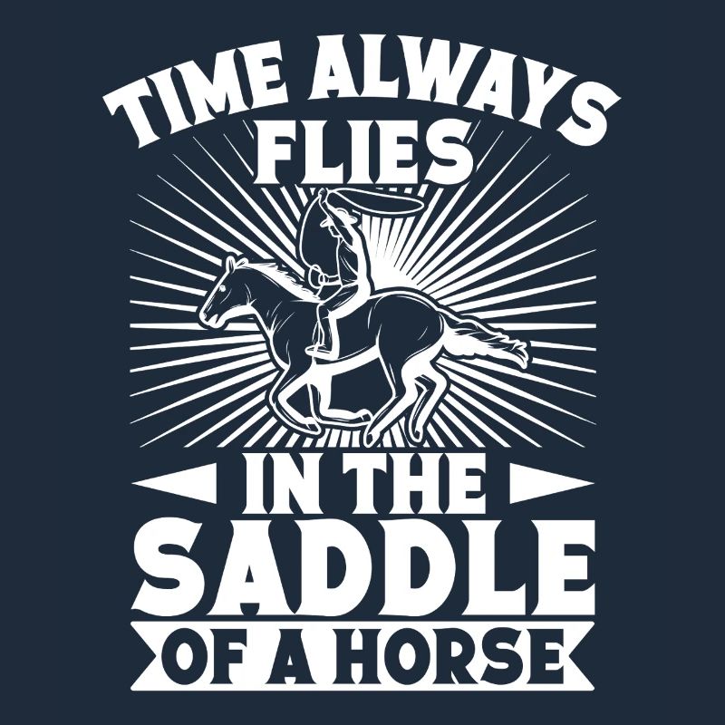 Rodeo Horse Riding Time Always Flies In Saddle
