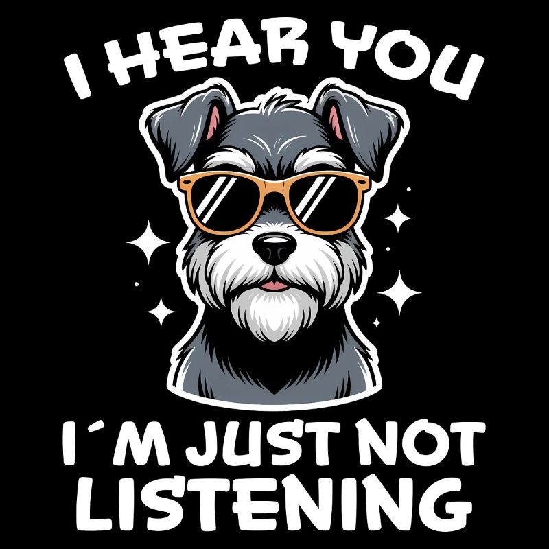 Schnauzer disant drôle de cadeau de schnauzer
