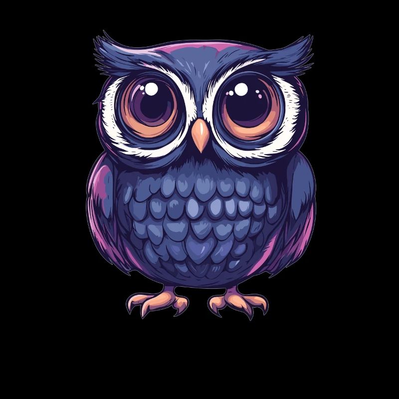 Cute owl with googly eyes