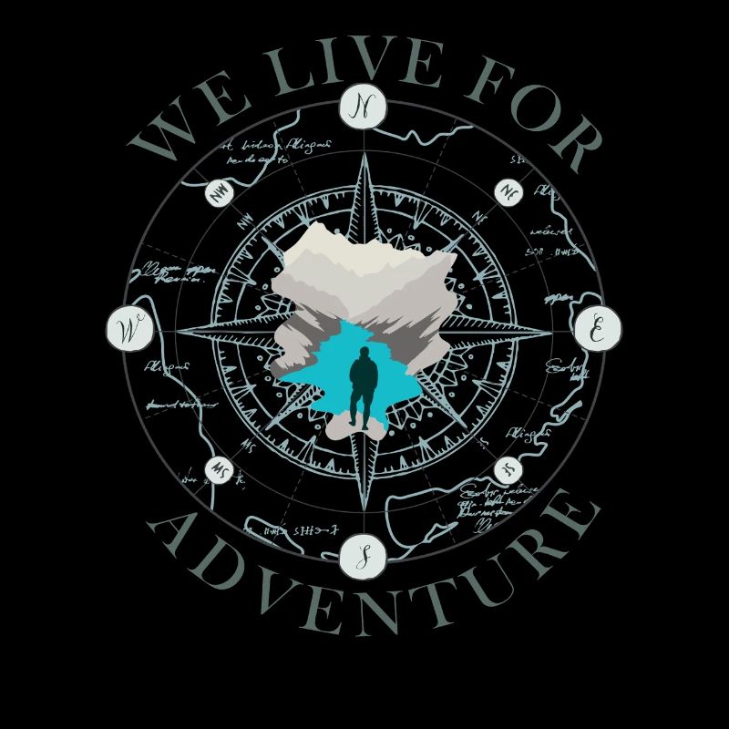 Compass Adventure Silhouette Design Compass