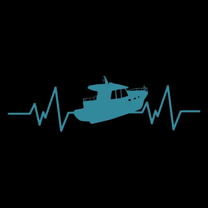 Motorboot Herzschlag Boot Geschenk